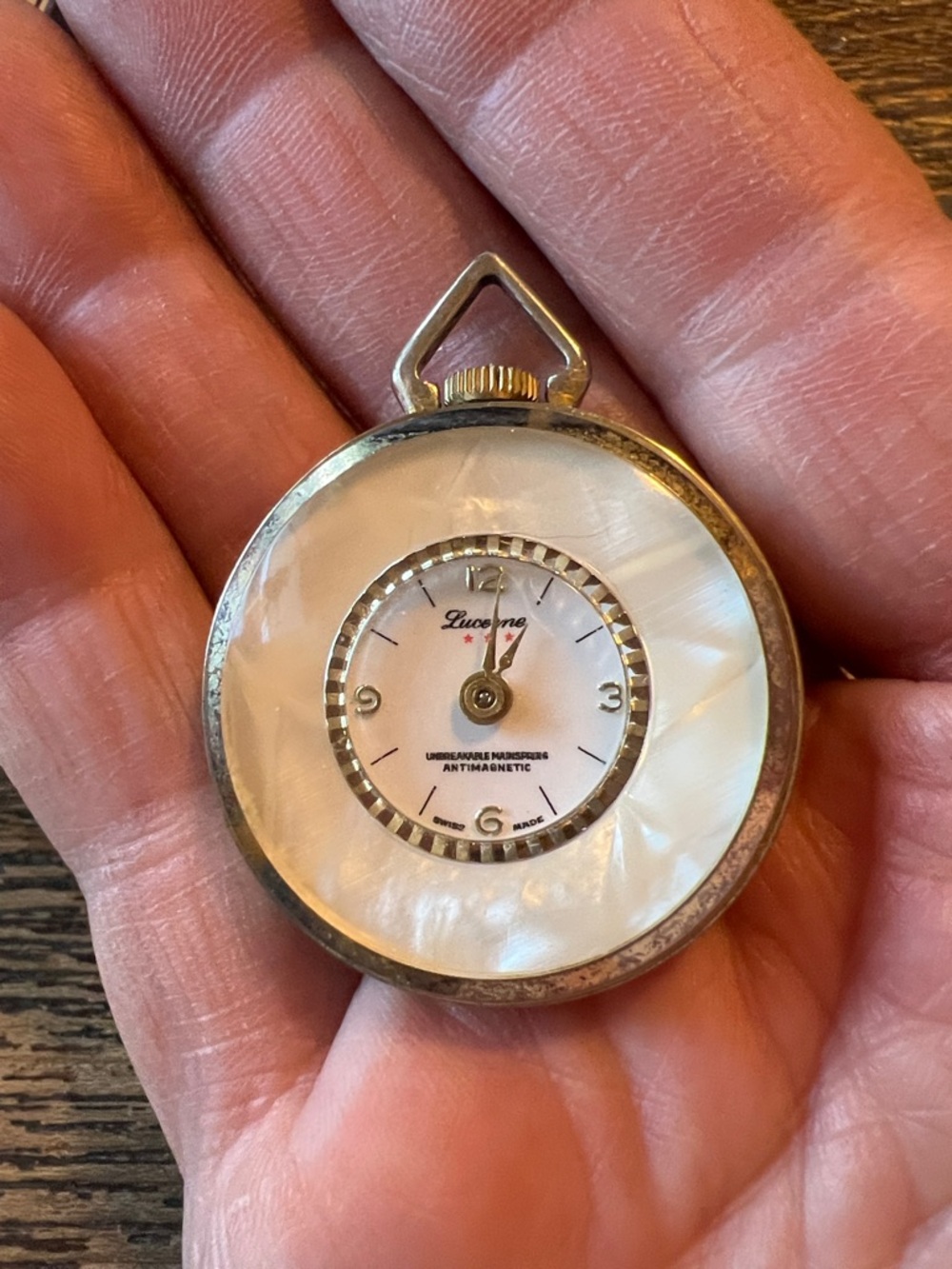 Lucerne Swiss Pocket Watch Ladies Pendant Watch Works